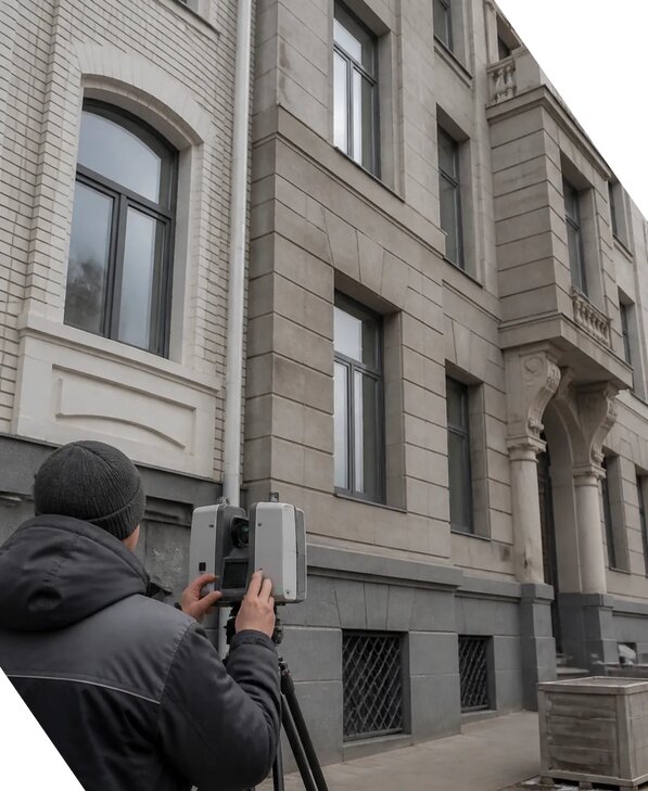 Лазерное сканирование фасадов зданий для обследования в Улане-Удэ